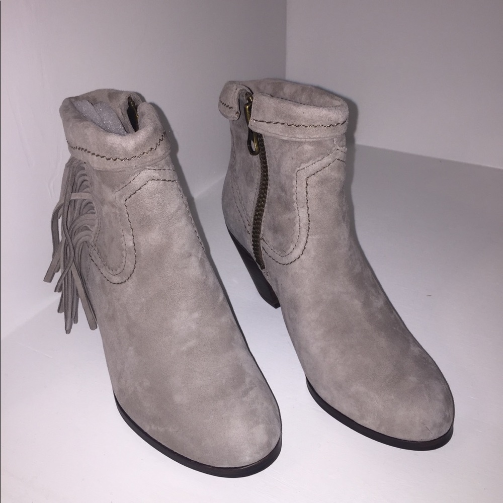 New Sam Edelman Suede Fringe Booties